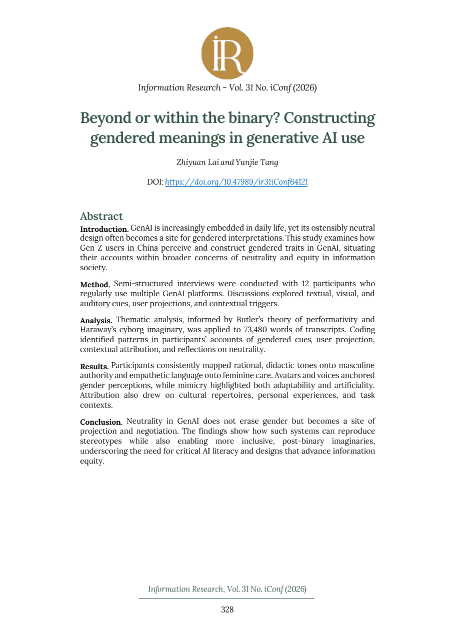 First page of Beyond or within the binary